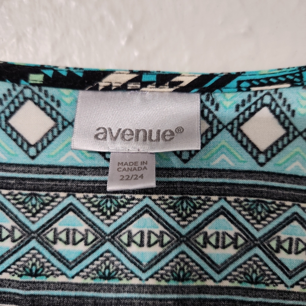 Avenue Blue & Black Boho Kimono - Picture 5 of 7